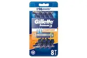 Gillette Sensor3 Comfort 8pk Disposable Razors, Shave Care