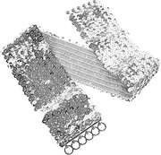 [TENDYCOCO] Sequin Belt for Women Sparkly Glitter Stretch Waist Belt Elastic Shinny Sequin Cinch Belt for 70s 80s Disco Party Costume Accessories