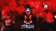 Anime itachi uchiha sharingan naruto sasuke red Playmat Gaming Mat
