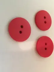 25 PC. PKG NEW 3/4 INCH ROSE PINK DULL/MATTE FINISH BUTTONS