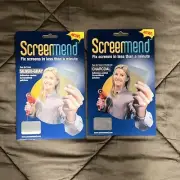 Lot of 2 ScreenMend 5x7 Screen Patches, Adhesive Charcoal & Silver Gray 4 pcs