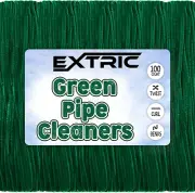 Pipe Cleaners Craft - 100 Pcs Green Chenille Stems, 6Mm X 12 Inch Fuzzy Sticks,