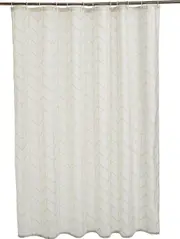 Printed fabric shower curtain 180 x 180 cm Chevrons Beige