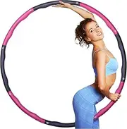 Weighted Hula Ring Hoop for Adults Thickened Upgraded Adjustable Workout s for Weight Loss - Durable Wavy Weight Exercise Hoop for Women Fitness
