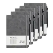 Onmove Notebooks Journal for Women Men 5 Pack Bulk Leather Hardcover with Pen Ho