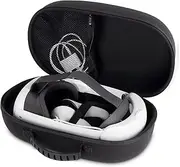 iXTRA Larger Carrying Case for Meta Quest 3 Meta Quest 3S, Hard Travel Case Compatible with VR Gaming Headset Headstrap and Controllers Accessories,Lightweight for Travel and Home Storage-Black