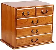Solid Wood Filing Cabinet Office Desk Storage Box, 4-Layer Filing Cabinet Storage Cabinet Low Cabinet 5 Drawers, A4 Data Sorting Box (Size : 30.5×20×29cm)
