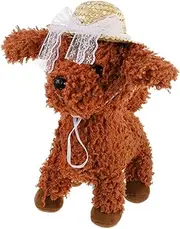 Kisangel Adorable Woven Hat with Straps Sun Protection for Cats and Dogs for Daily Wear Parties and Photo Props Comfortable and Durable Design