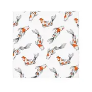 Koi Fish Pattern Face Towel | Vibrant Decorative Towel for Home & Spa