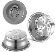 Dunkive 54mm Dual Wall Portafilter Basket Compatible with Breville Espresso Machines BES860XL/11.41, BES870, BES880, BES875, 18 22g Capacity Two Cup Dual Wall Filter Replacement(Grey Cleaning Disc)
