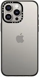 CASETiFY Compact iPhone 15 Pro Max Case [Lightweight / 4 ft. 2X Military Grade Drop Protection/Slim] - Clear Black