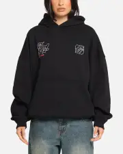 [The Anti Order] The Anti Order Arcade Boxy Hoodie Black - Size L L Black