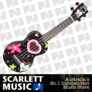 Mahalo Art Series Heart and Flowers Soprano Ukulele - w/FREE Gigbag.