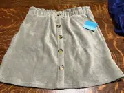 WURL Faux Corduroy, Light Green Pull On Skirt-Girl Large NWT $16