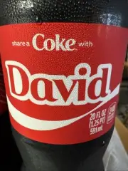 Share A Coke with David 2025 Personalized Gift Coca Cola Bottle 20oz Dave
