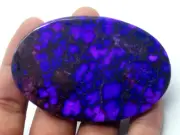 212 CT AAA Natural Oval Spiderweb Purple Turquoise Untreated Certified Gemstone