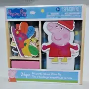 PEPPA PIG MAGNETIC 26 PIECE WOOD DRESS UP NIB HASBRO