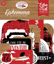 Echo Park LET's GO ANYWHERE Ephemera Die Cut Pieces 33p Planner Road Trip Travel