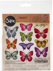 Sizzix Framelits Flutter 20pc set #662269 Retail $36.99 by Tim Holtz (no stamps)