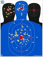 18 X 24 Inch Triple Silhouette Reactive Splatter Target, 10 Pack