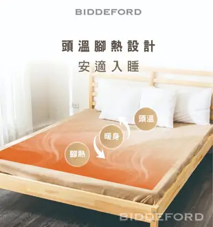 【保固兩年】 美國BIDDEFORD 電熱毯 OBP-T 露營必備/雙人蓋鋪式頭溫腳熱設計 (8.3折)