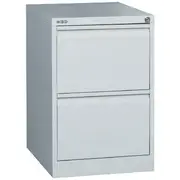 GO 2 Drawer Filing Cabinet Silver