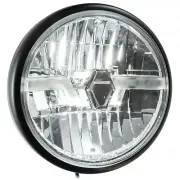 Motorcycle Universal LED Headlights " Flash " Nevo Style Clear Glass E - Tested