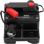 Auto Reset Fuse Holder, Circuit Breaker, Copper Fuse Holder, Over Current Protection DC1242V Vehicle for Truck DIY Car(250A)