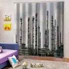 Chemical enterprises with risksPrinting 3D Blockout Curtains Fabric Window