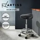 Artiss Saddle Salon Stool Swivel Barber Hair Dress Chair Hydraulic Lift PU Black