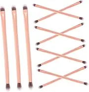 NOLITOY Elegant 24-piece Makeup Brush Set Gold Aluminum Tube Double-ended Eyeshadow Brush Nose Shadow Highlighter for Makeup Needs