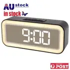 Digital Alarm Clock Night Light Electronic LED Clock Bedroom Snooz Clock(Black)
