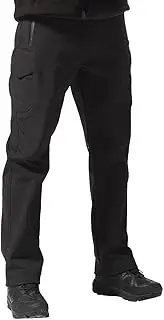 [FREE SOLDIER] Men's Outdoor Water Repellent Windproof Softshell Fleece Lined Cargo Snow Hiking Pants