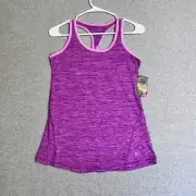 Danskin Tank Top Womens XS Purple Heather Keyhole Tank Semi Fitted New