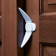 Toddleroo by North States Sliding Door & Window Lock | Safely Secure Sliding Window and Doors | No Tools Required | Works on Glass or Wood | Baby proofing with Confidence (1-Count, White)
