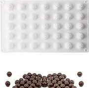 RUCUDIM Chocolate Moulds, Round Ball Silicone Baking Mould, Ball Silicone Mould, Ball Truffle Moule for DIY Cakes, Ice Balls, Jelly Ice Cubes, Sweets, Dome Mousse (35 Holes Diameter 2 cm)