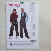 Burda 6173 Paperbag Pants Elastic Drawstring Waist Misses 8 10 12 14 16 18 UNCUT