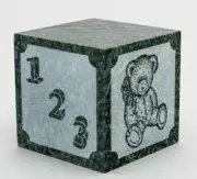 Small/Keepsake 20 Cu. Inch Green Natural Marble Infant Cremation Urn Teddy Bear