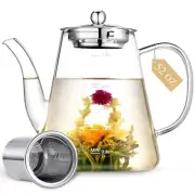 1500ml Glass Teapot Large Tea Pot with Infuser for Loose Tea and Blooming Tea...