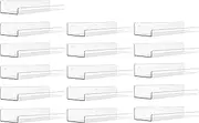 upsimples 16 Pack Acrylic Shelves for Wall Storage, 15" Floating Bookshelves for Kids, Display Shelf Organizer for Bathroom, Bedroom, Living Room, Kitchen, Room Decor, Clear