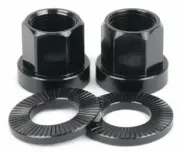 2 x SHADOW CONSPIRACY BMX BICYCLE AXLE NUTS 14mm CULT GT SUBROSA HARO BLACK NEW
