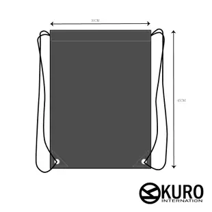 KURO-SHOP米白色 KKXY 束口 帆布材質 後背包 帆布包