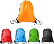 5Pcs Drawstring Backpack Bulk Drawstring Bag Nylon Cinch Sack Backpack Bag,Drawstring Gym Bag,Drawstring Backpack Draw String Bags for Sports,Travelling,Beach and Yoga(Multicolor)