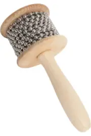Cabasa, Medium Wooden Hand Percussion Shaker w/ Metal Beads