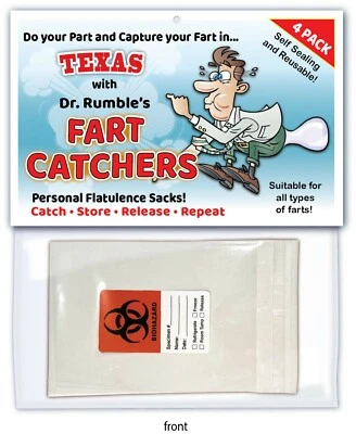 TEXAS FART CATCHERS - Butt Bags - Joke Funny Prank Birthday Present Gift