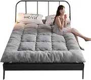 Futon Mattress Japanese Tatami Mattress, Quilted 10cm Thick Soft Mattress for Student Dormitory, Home, Bed, Floor, Single Twin King Queen Mattress Pad,Gray,180x220cm(71x87inch)