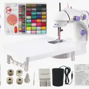 StitchMaster Starter Kit: Dual-Speed Mini Sewing Machine with 64-Color Thread Se