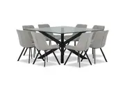 PROMENADE 9 Piece Dining Suite with Arabella Dining Chairs