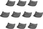 Set of 10, Ibushi Black Shokado Square Dishes (4.3 x 4.3 x 1.0 inches (11 x 11 x 2.5 cm) | Shokado Setomonohonpo