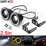 Yellow LED Fog Light Lamp Projector Angel Eye Halo Ring Lights for Honda Civic (for: Honda)